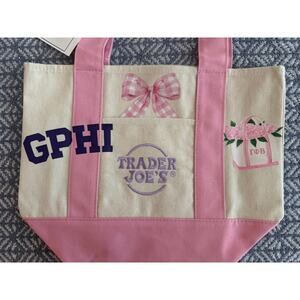 Gamma Phi GPHI Custom Made Trader Joes Mini Tote